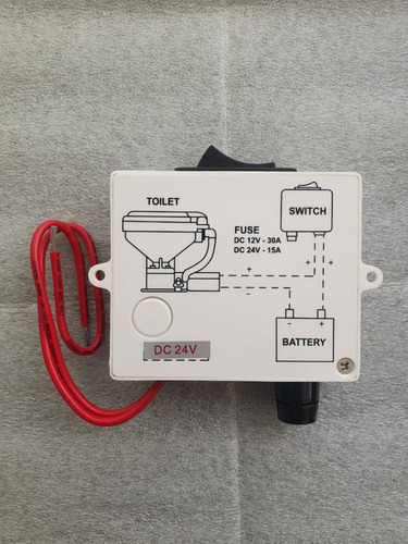 Botão Interruptor Vaso Sanitário Elétrico Náutico Tmc 24v 