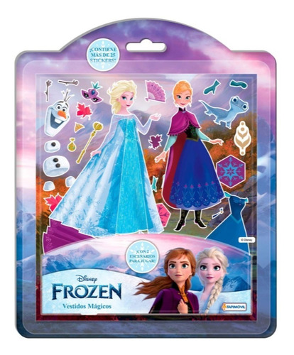Disney Frozen Vestidos Mágicos Stickers Escenarios Juego