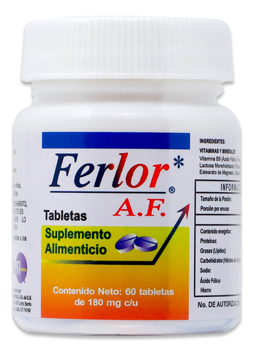 Ferlor Af, 60 Tabletas De 180 C/u, Solar