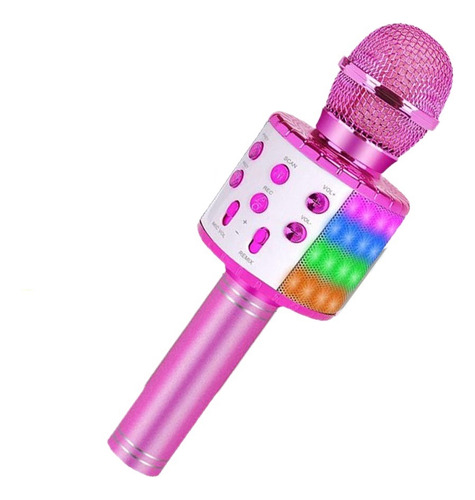 Micrófono Inalámbrico Para Karaoke Con Luces Led Para Niños