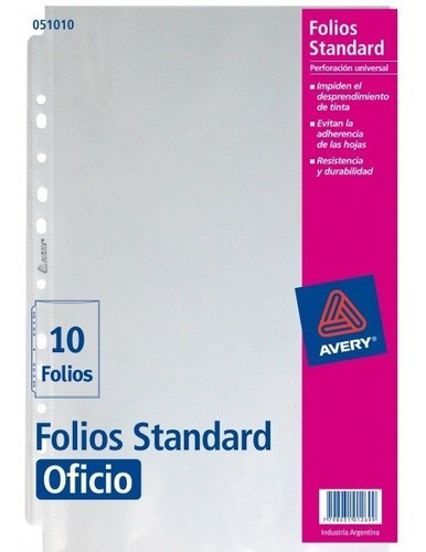 Folio Oficio Avery X 10 Standard