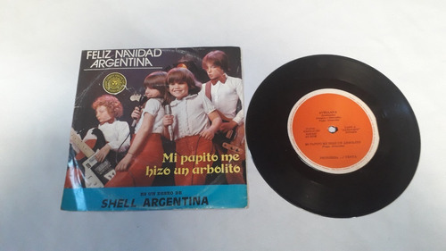 Mini Disco Vinilo Simple * Feliz Navidad Argentina * Shell 