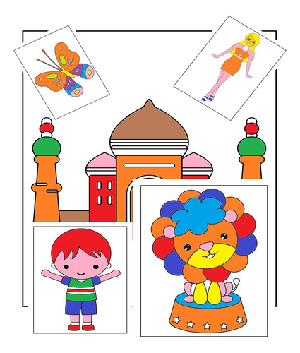 Pdf Imprimible Niños Colorear: 300 Diseños - Reconociendo