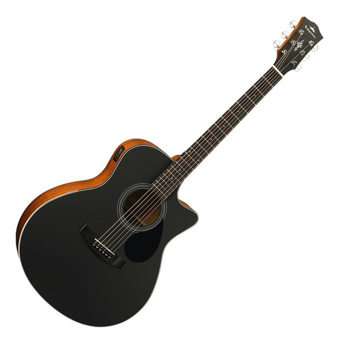 Violão Kepma Eace K10 Bkm Com Efeitos Com Bag Cor Preto Material Do Diapasão Rosewood Orientação Da Mão Destro
