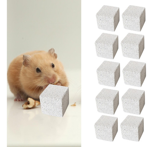 10 Uds. De Piedra Cuadrada Para Moler Dientes, Juguete 3cm