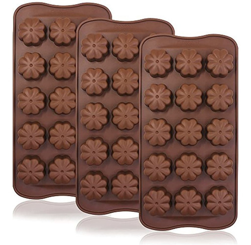 3 Moldes De Cuatro Hojas Para Chocolate Caramelos Finegood 1