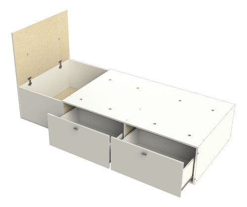 Box Base Somier 1 Plaza Max 190x90 Blanca Color Blanco - 56988