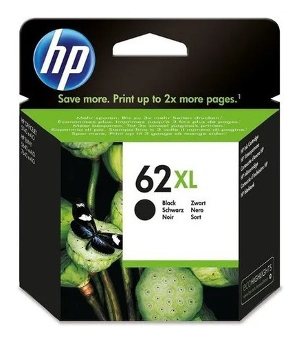 Cartucho Hp 62xl Color Negro, Rinde 415 Páginas/c2p05al