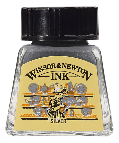 Tinta Para Dibujo Winsor & Newton 14ml Silver