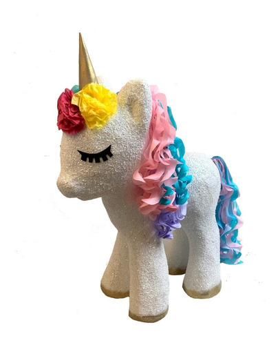 Imagen 2 de 3 de Piñata De Unicornio Jumbo Diamantado