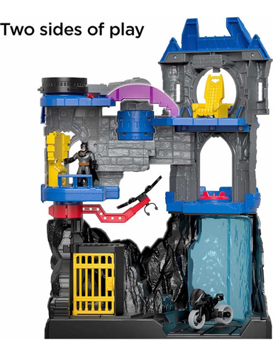 Imaginext D.c. Súper Friends Baticueva Wayne Con Batcyle.