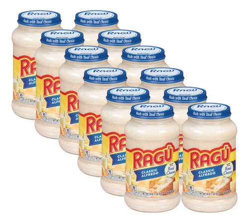 Salsa Alfredo Con Queso Para Pasta Ragú Pack De 12