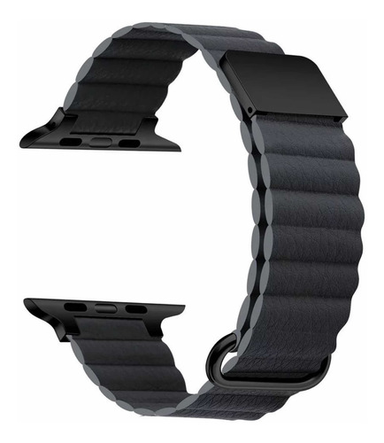 Imagen 5 de 5 de Correa Para Apple Watch Serie 7 De Cuero Magnéticas