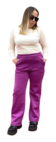 Conjunto Pantalon Jogging Frizado Y Remera Polera Mujer 