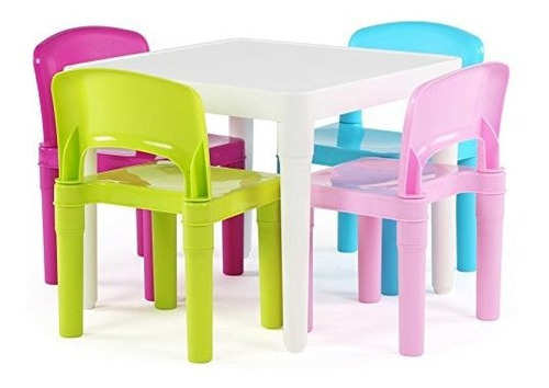 Tot Tutors Pastel Juego Infantil De Mesa + 4 Sillas Niños