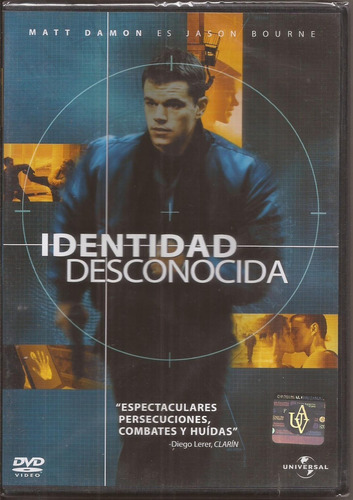 Identidad Desconocida Dvd Matt Damon Dvd Nuevo Cerrado