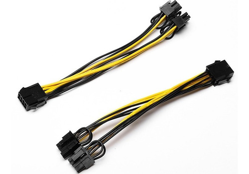 Imagen 6 de 7 de Cable Adaptador Splitter Pcie 8 A 2x 8 Pin (6+2) Minería Rig