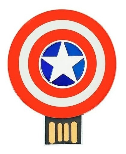 Imagen 2 de 5 de Pendrive 64gb Capitan America Avengers Marvel Original 2.0