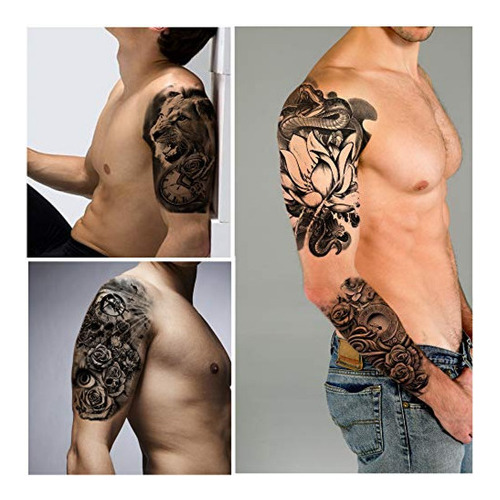 Tinta Para Tatuaje Yazhiji 32 Hojas De Tatuajes Temporales P