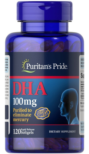 Puritan's Pride | Dha | 100mg | 120 Rapid Release Softgels