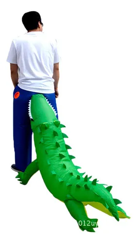 Halloween Ropa Inflable Con Cocodrilo Mordiendo El Culo