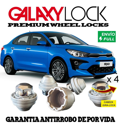 Birlos Seguridad Galaxylock Kia Rio Sedan Ex T/m Enviogratis