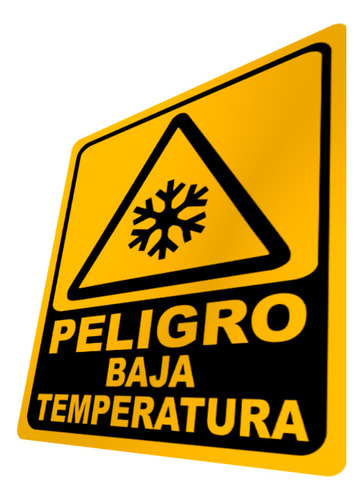 Letrero Peligro Baja Temperatura Señalética Cartel Riesgo