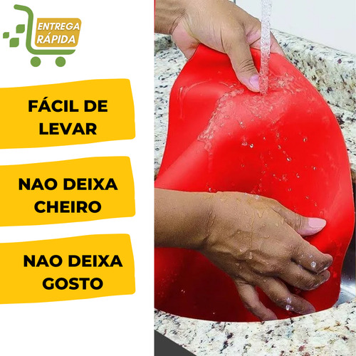 3 Tapetes Culinário Chef Para Pizza E Assados 40x30 Clink Vermelho