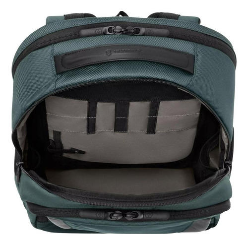 Mochila profissional Altmont, laptop Essential, cor verde Victorinox, design de tecido liso