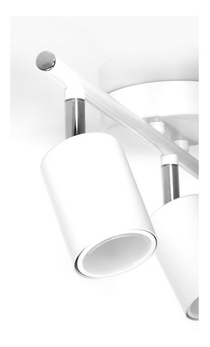 Imagen 2 de 5 de Spot Lineal 4 Luces Gu10 Metal Joris Blanco Pared Techo Leuk