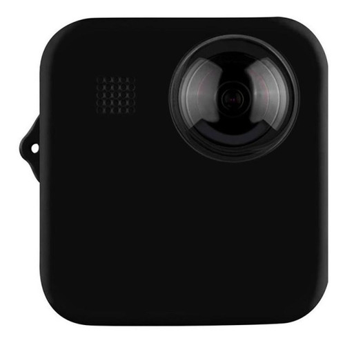 Capa Em Silicone Preto + Tampa De Proteção Para Gopro Max