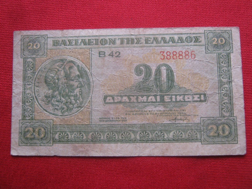 Grecia 20 Dracmas 1940