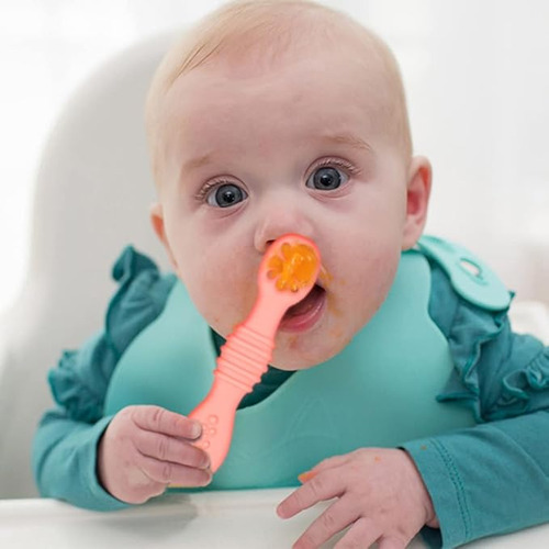Cuchara Para Bebés 2 En 1 De Silicona Blanda Sin Bpa