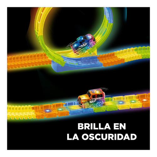 Pista Flexible 360º Con Auto Luminoso 118 Pcs