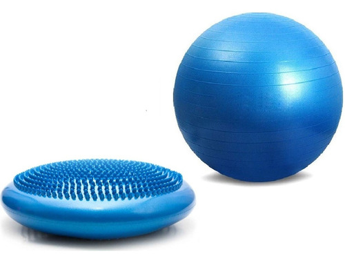 Kit Disco De Equilbrio 33cm E Bola De Pilates 55cm Com Bomba