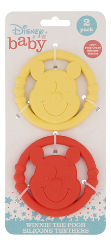 Cudlie Disney - Juego De Mordedores De Silicona Para Bebés. Color Winnie The Pooh