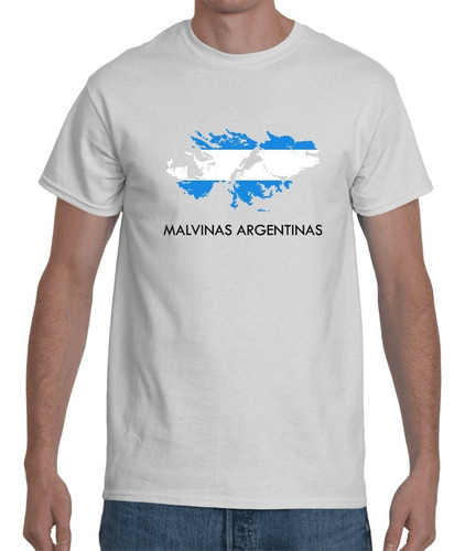 Remera Islas Malvinas Argentinas Homenaje Algodon Azul 