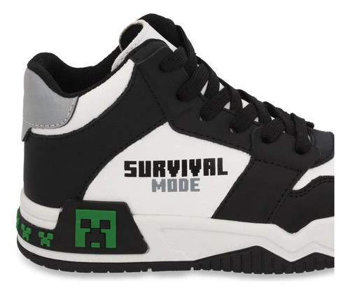 Sneaker Escolar 57006pv Suave Cordones Talon Comodo Logo