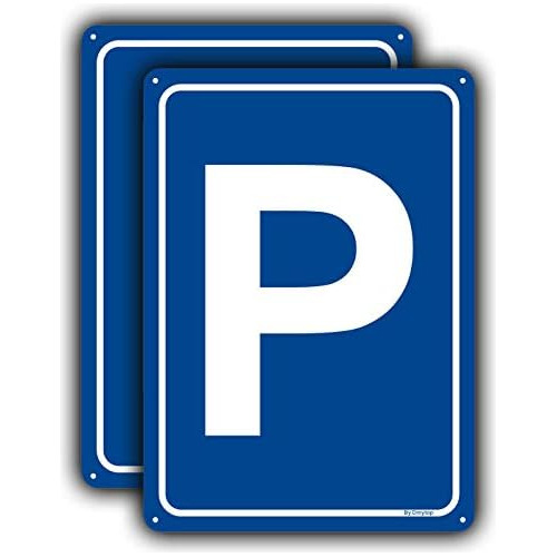 2 Placas De Estacionamiento Símbolo Grande  P , 14  X ...