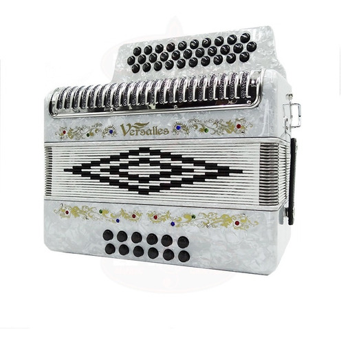 Acordeon Versalles Blanco 3112m Fbb Vintage 31 Botones