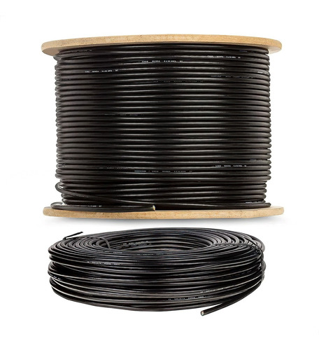 Cabo Manga 6x22 Awg - Com Blindagem Preto - 1 M