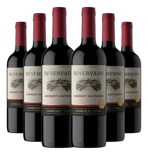Kit 06 Vinho Reservado Tinto Cabernet Sauvignon 750ml | Frete grátis