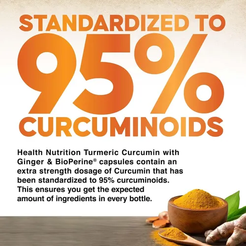 Curcumina De Cúrcuma Con Bioperina Y Jengibre 2600 Mg 95% Cu