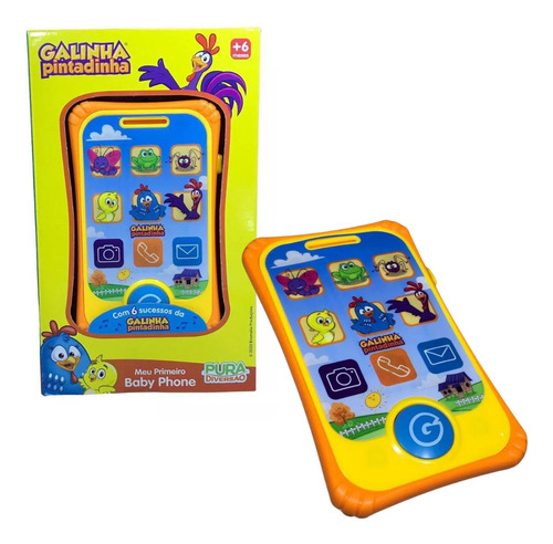 Baby Phone Celular Bebê Educativo Galinha Pintadinha Yestoys