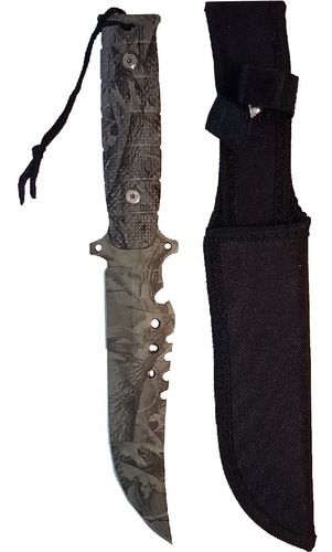 Cuchillo Tactico Supervivencia Camuflado Ciudad Largo 28cm 