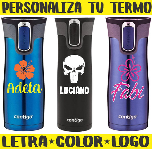 Stickers - Rotulación - Contigo - Termos - Personalización