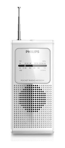 Radio Portatil Philips De Bolsillo Ae1500 Am Fm Blanca