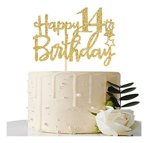 Decoración Para Pastel Adorno Para Tarta De 14 Cumpleaños 