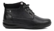 Comprar Botin Casual Mujer Negro Piel Cierre Punto Alto 5539 Gnv®