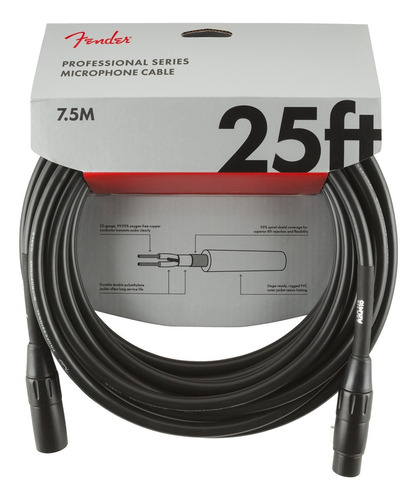 Cable Fender Profesional Para Microfono 25' 0990820015